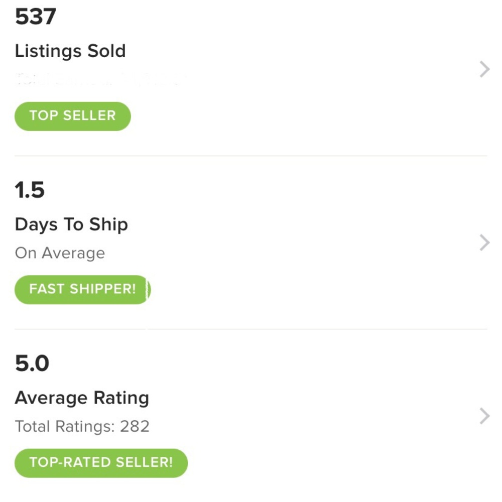 5-star seller & posh ambassador